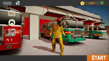 Real City Superhero Firefighters Truck Plakat