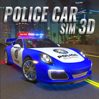 Polizeiauto-Simulatorspiel Zeichen