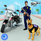 Police Dog Crime Bike Chase иконка