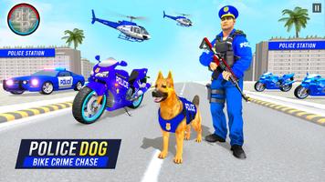 Police Dog Crime Bike Chase Affiche