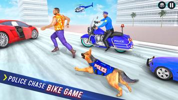 Police Dog Crime Bike Chase تصوير الشاشة 1