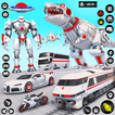 Police Dino Robot Car Games