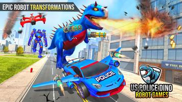 Police Dino Robot Car Games capture d'écran 2