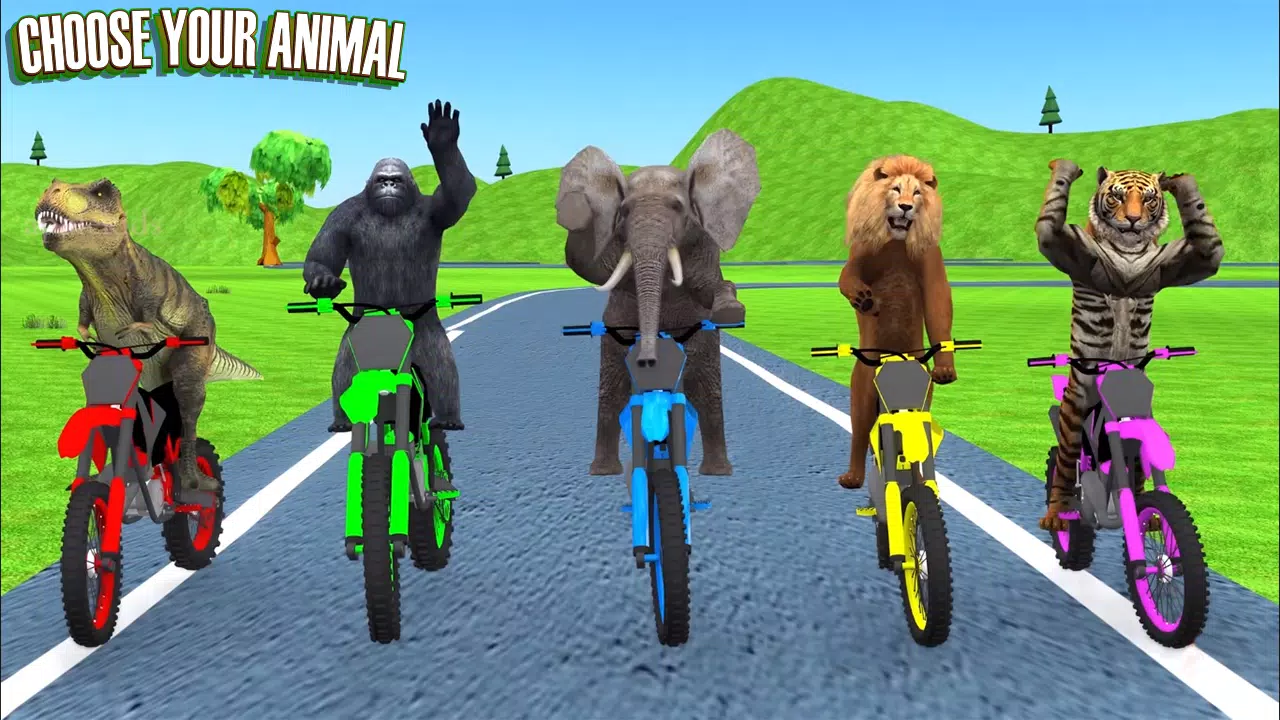 Wild Animal Racing-Motorbike 3D Stunts Game APK for Android Download