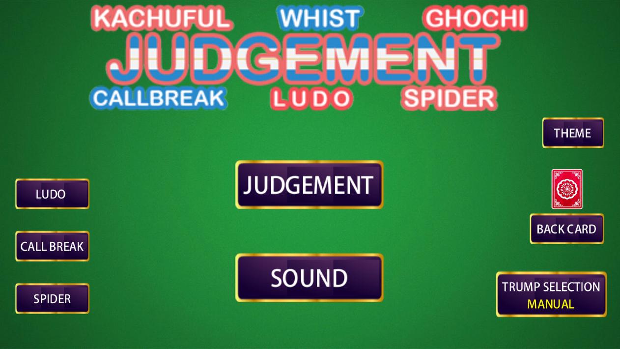Judgement Card Game Ludo Master,Callbreak,Spider for Android APK