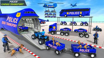 Jeux chiens police transports Affiche