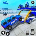 Grand Police Prado Car Transport Truck Games