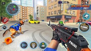 警察犬犯罪シューティングゲーム スクリーンショット 1