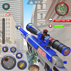 Police Sniper Gun Shooting 3D Zeichen