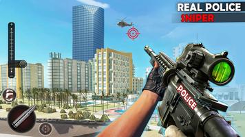 Police Sniper Gun Shooting 3D imagem de tela 1