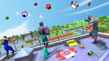 Superhero Kite Flying Games poster