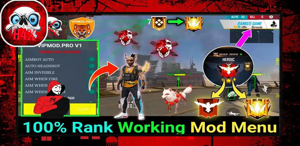 FFH4X APK 1.66 (Mod Menu Free Fire 2022) Download For Android