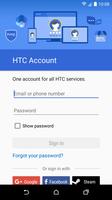 حساب HTC—تسجيل دخول الخدمات الملصق
