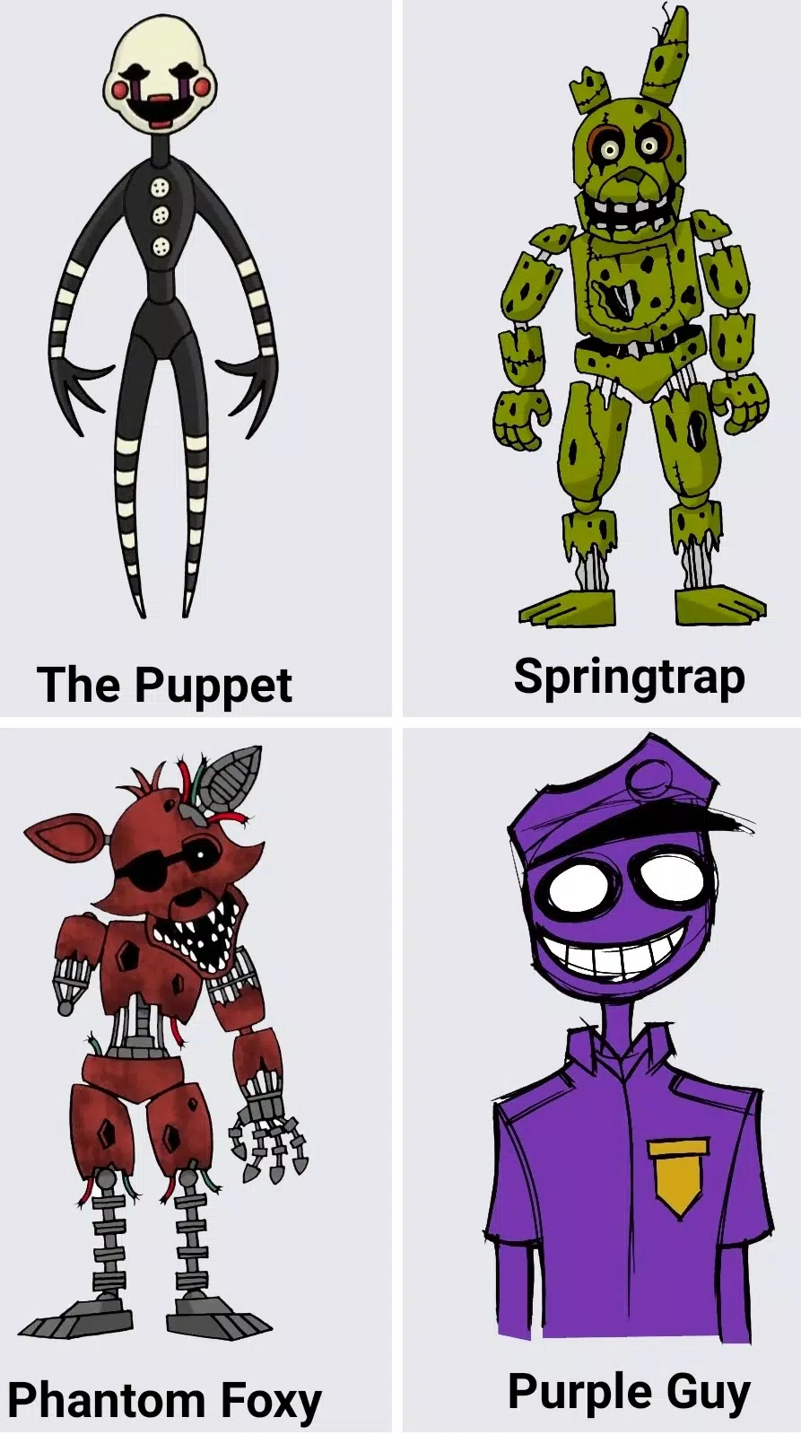 Resultado de imagen para dibujos five nights at freddy's para