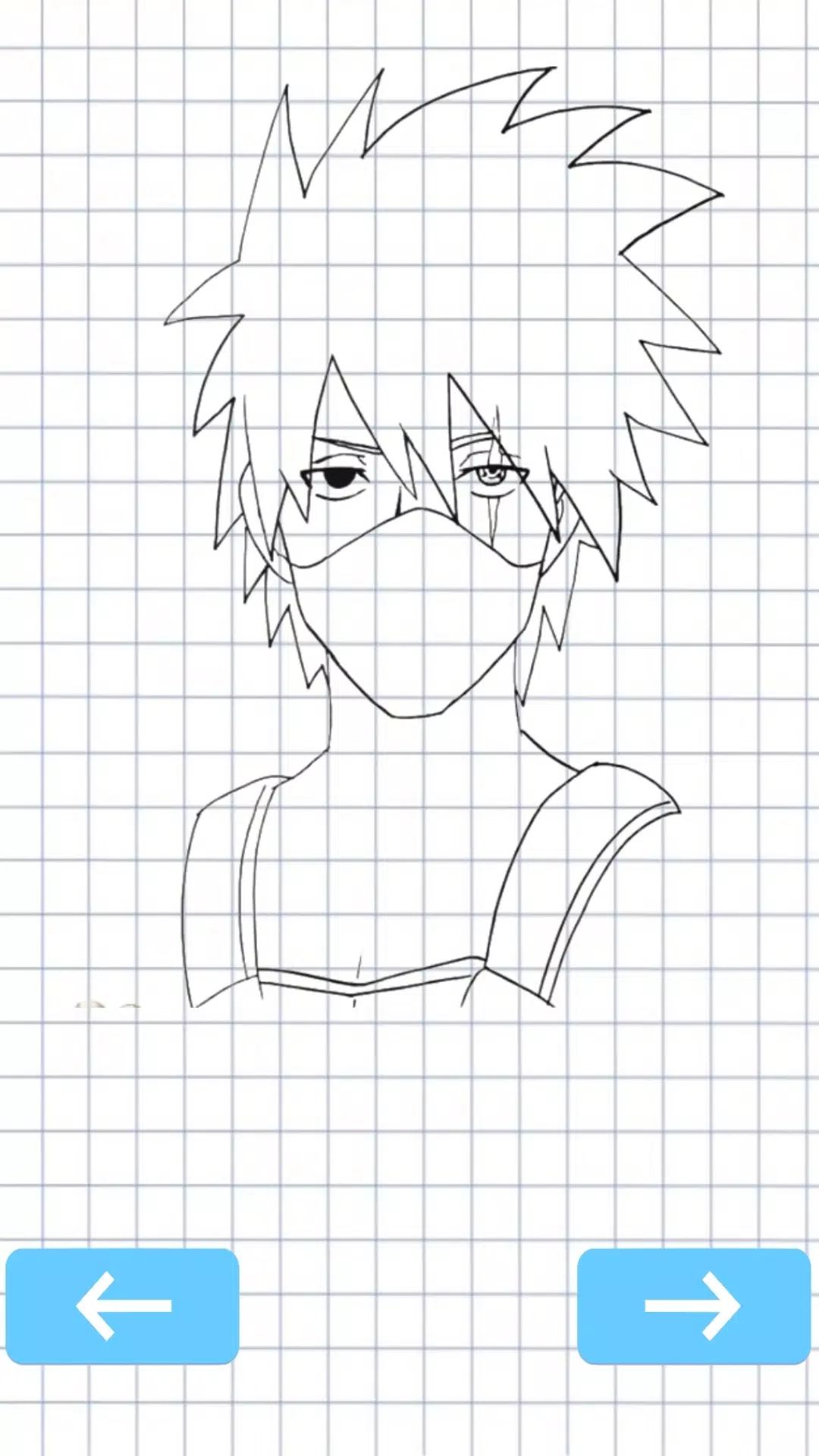 How To Draw Kakashi  Naruto - Easy Step By Step 