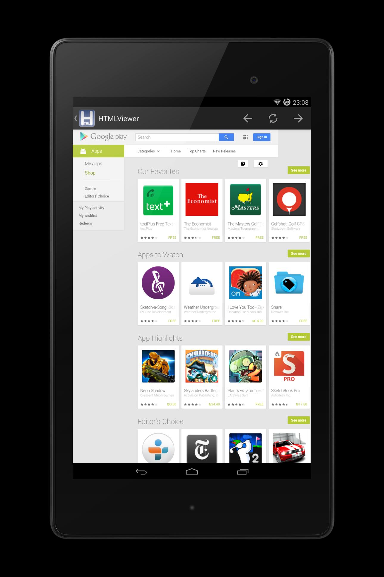 html viewer app