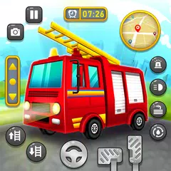 消防車消防士ゲーム：子供のための救助ゲーム