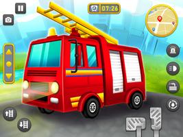 Feuerwehrauto Feuerwehr Spiele Plakat