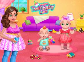 Pregnant Mommy: Twin Baby Care Cartaz