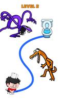 Draw to Pee: Find the Toilet الملصق