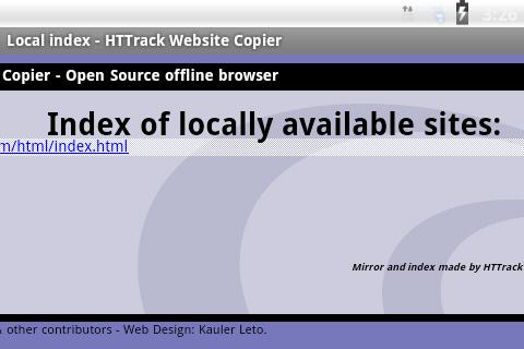 Local index html