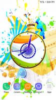 Indian Flag Clock poster