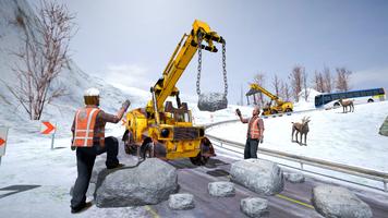 Offroad Snow Excavator: Grand Crane Simulator Game Poster