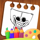 huggy wuggy coloring biểu tượng