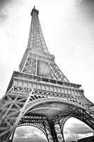 Eiffel Black and White Wallpaper تصوير الشاشة 1