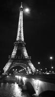 Eiffel Black and White Wallpaper capture d'écran 3