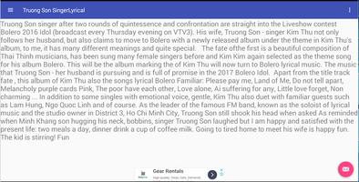 Truong Son SingerLyrical capture d'écran 1