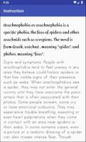 Get Over Arachnophobia (The fear of spiders) تصوير الشاشة 1