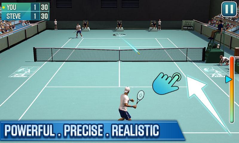 Партия игры в теннисе. Геометрия игры в теннисе. Virtua Tennis Android.
