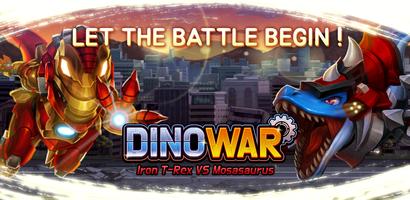 Dino War Iron T-Rex VS Mosa پوسٹر