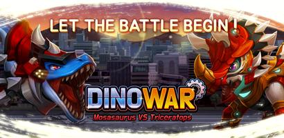 Dino War Mosa VS Triceratops poster