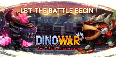 پوستر Dino War Dark T-Rex VS Ankylo