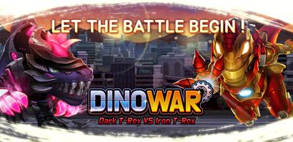 Dino War Dark T-Rex VS Iron T-Rex poster