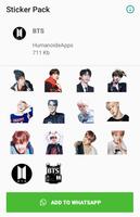 BTS Whatsapp Stickers WAStickerApps Kpop capture d'écran 1
