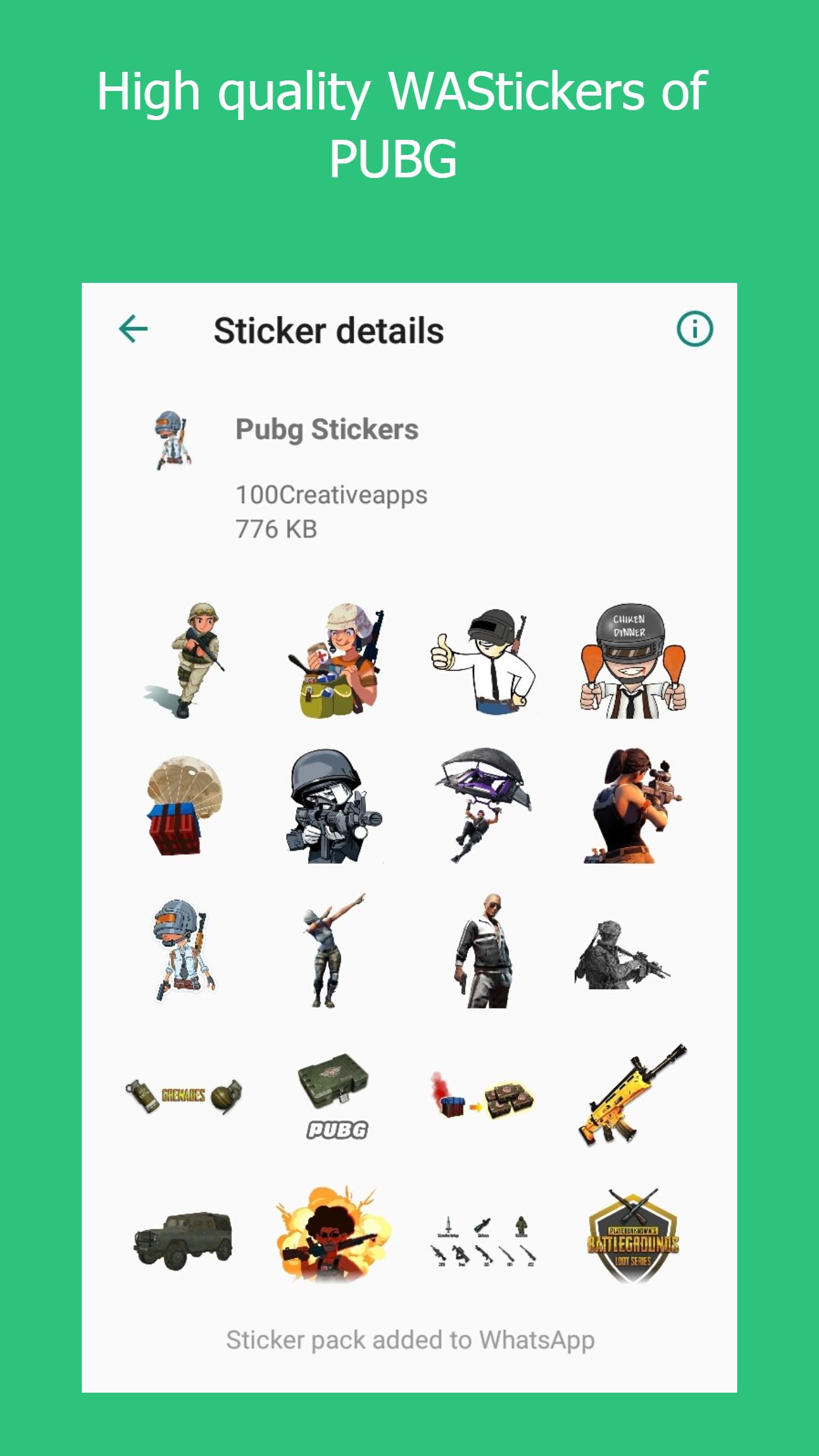 Pubg Sticker For Whatsapp