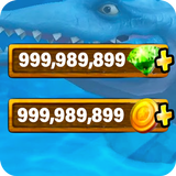 Guide for free hungry shark diamonds & coins أيقونة