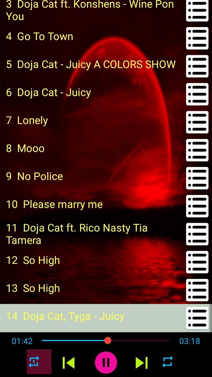 Doja Cat Songs 14 High Quality Offline For Android Apk Download - doja cat mooo roblox version youtube