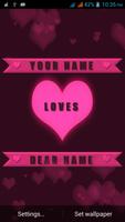 Valentine Name Live Wallpaper imagem de tela 3