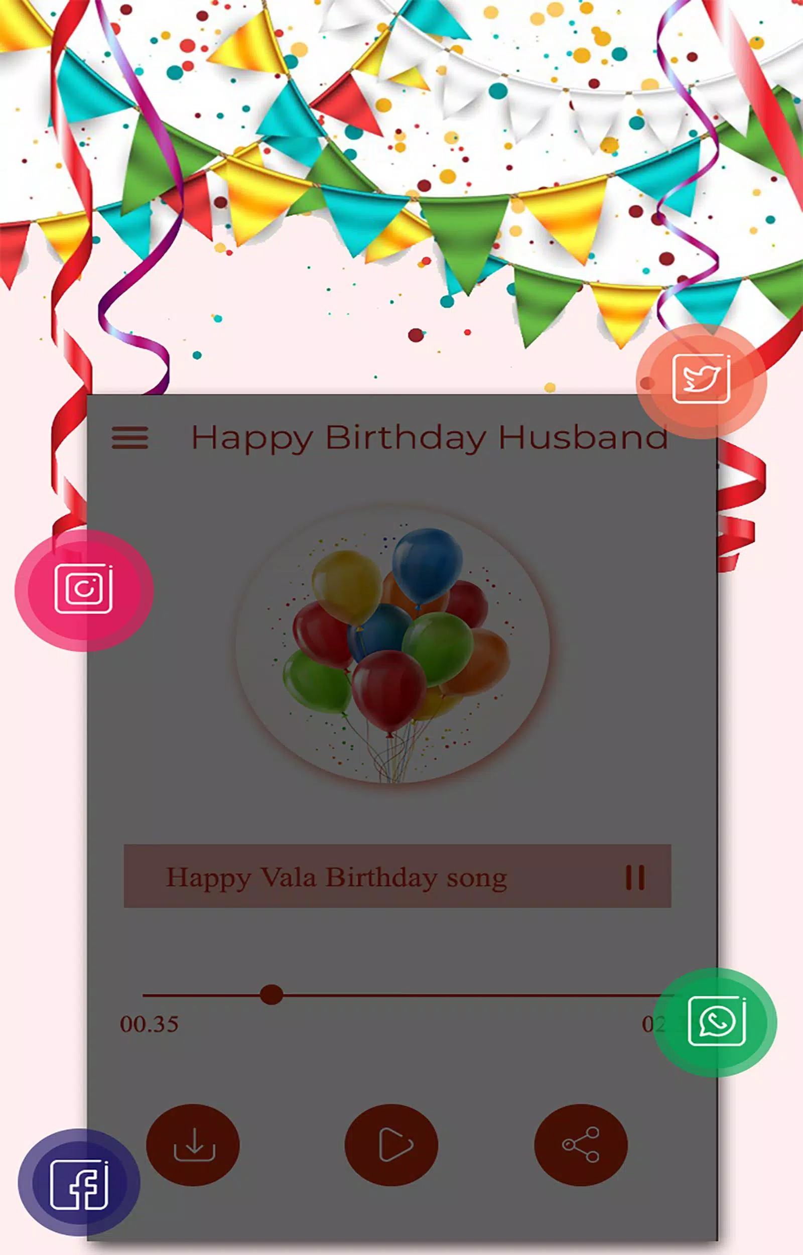 Descarga de APK de Canción de feliz cumpleaños para esposo para Android