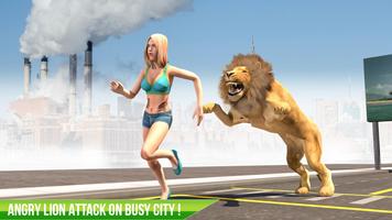 Angry Lion City Attack : Anima Affiche