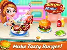Burger Koken Spel: Snel Voedsel Maker Affiche