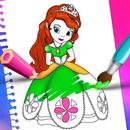 Princesa Cor Livro Pintura Div APK
