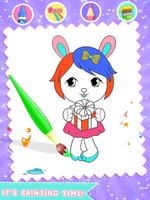 Princess Color Book Painting F پوسٹر