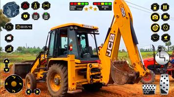 Construção de estrada Jogo JCB Cartaz