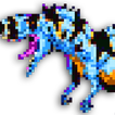 Dino Hybrids Pixel Art: Jurassic Color by Number