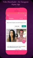 Video Downloader - For Instagram Repost App پوسٹر